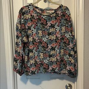LOFT Multicolor Floral Blouse